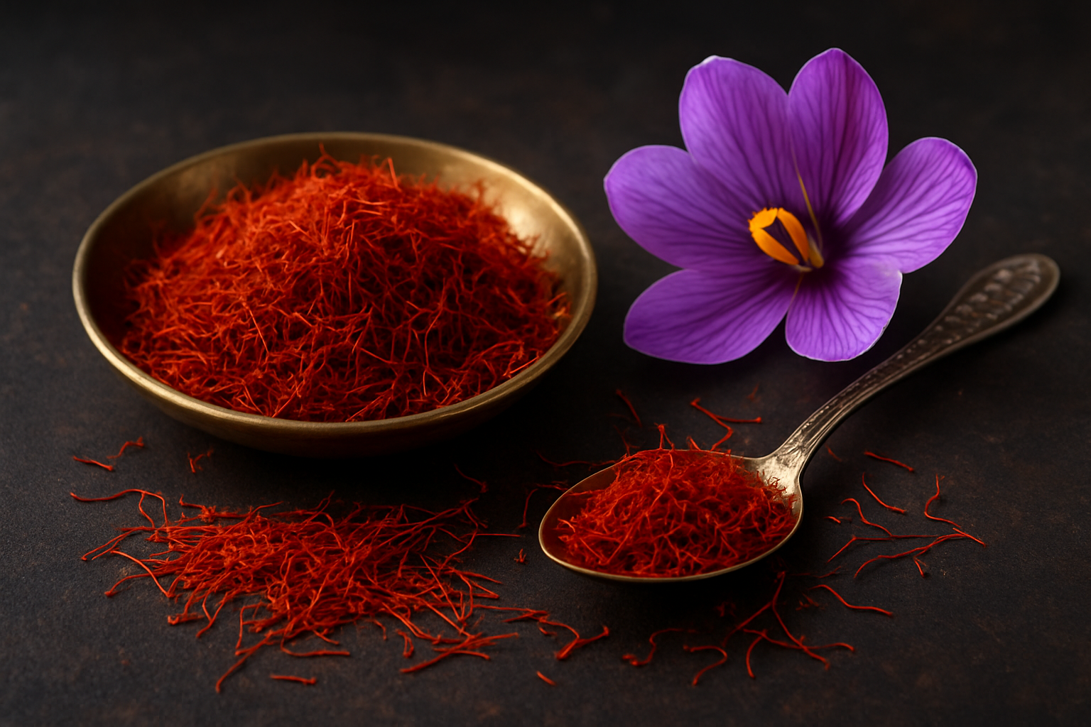 Saffron flower bloom